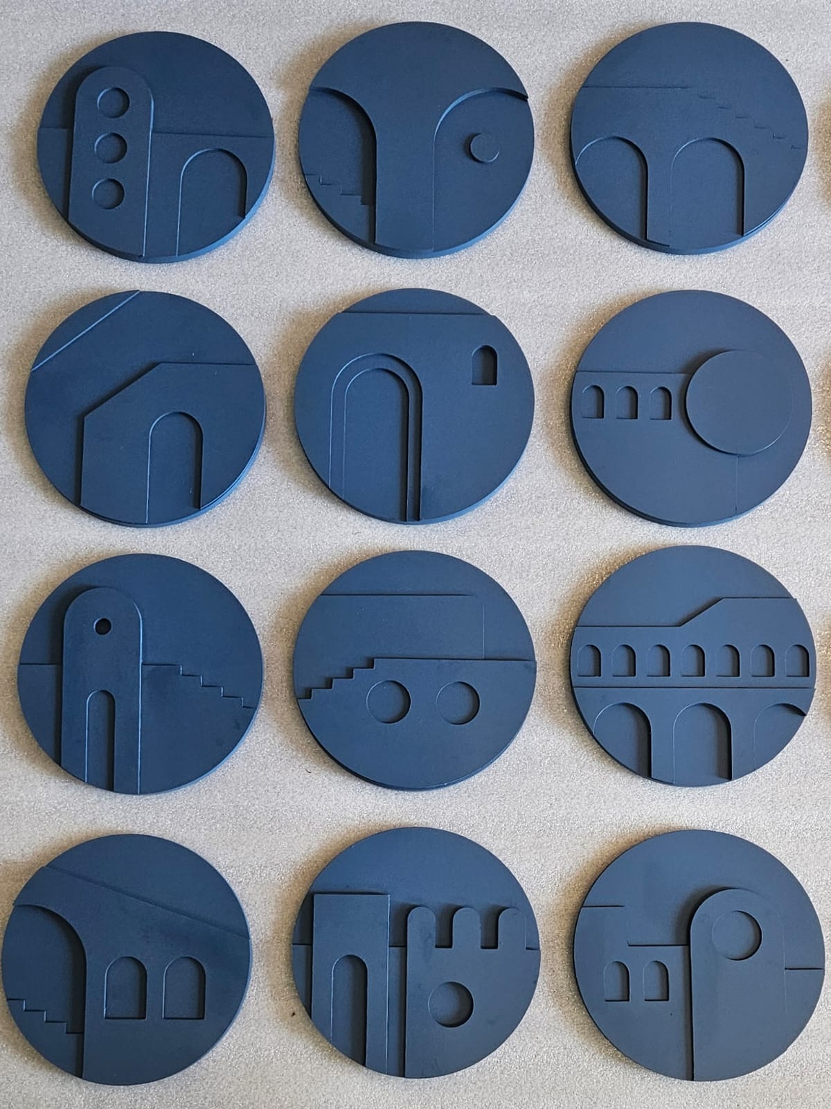 “Textured Clay Medallions – Modern Wall Decor