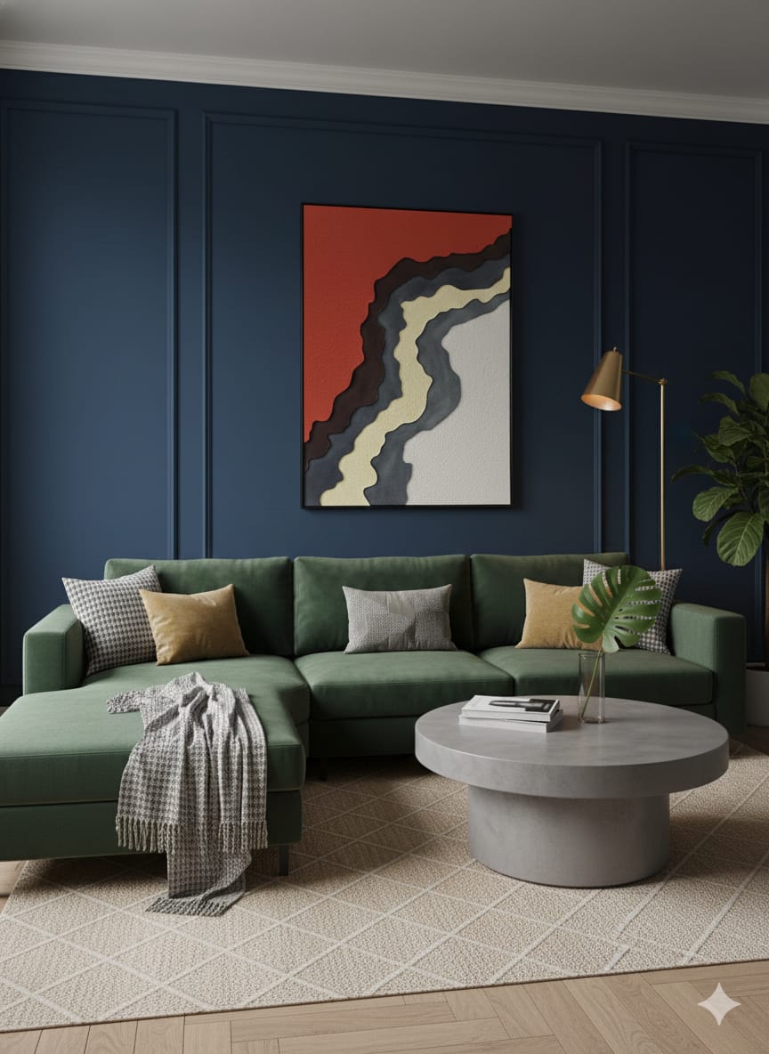 LUXE| Custom 3D Layered HDMR Abstract Wall Art (7 Layers) with Charcoal Frame|4X3 Feet