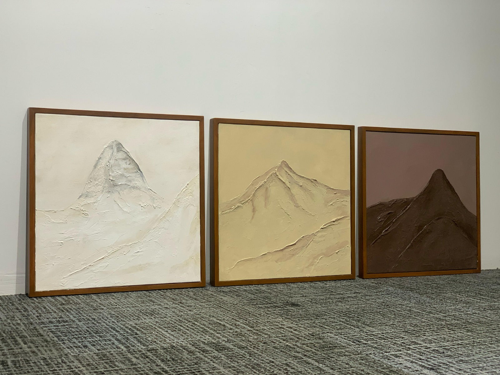 Set of 3 (18x18 Inches)| Mountain Texture Handmade wall art  | customizable