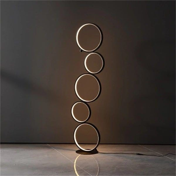 LED Ring Floor Lamp with 3 in 1 CCT Remote (Size Customization Available)