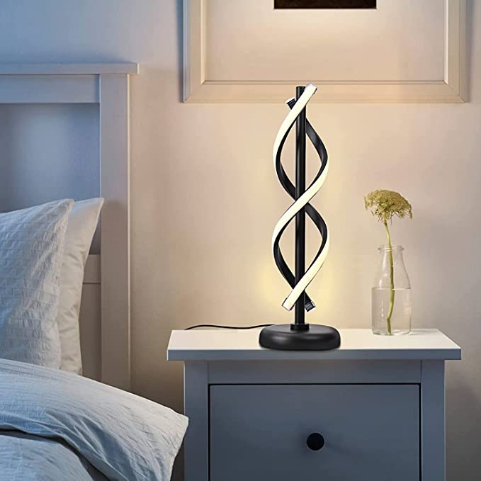 Dual Spiral Table Lamp with 3 in 1 CCT Remote(Size Customization Available)