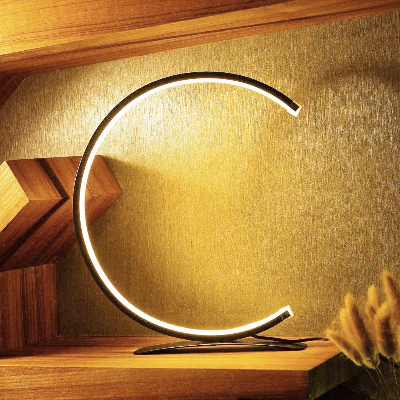 C-Shape Table Lamp with 3 in 1 CCT Remote (size Customization Available)