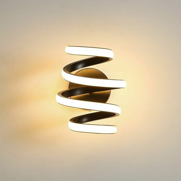 Designer Spiral Wall Lamp with 3 in 1 CCT Remote  (Size Customization Available)
