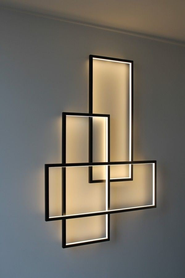 Abstract Rectangular Wall Lamp with 3 in 1 CCT Remote (Size Customization available)