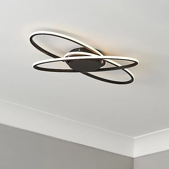 Designer Oval Ceiling Light with 3 in 1 CCT Remote ( (Size Customization Available)