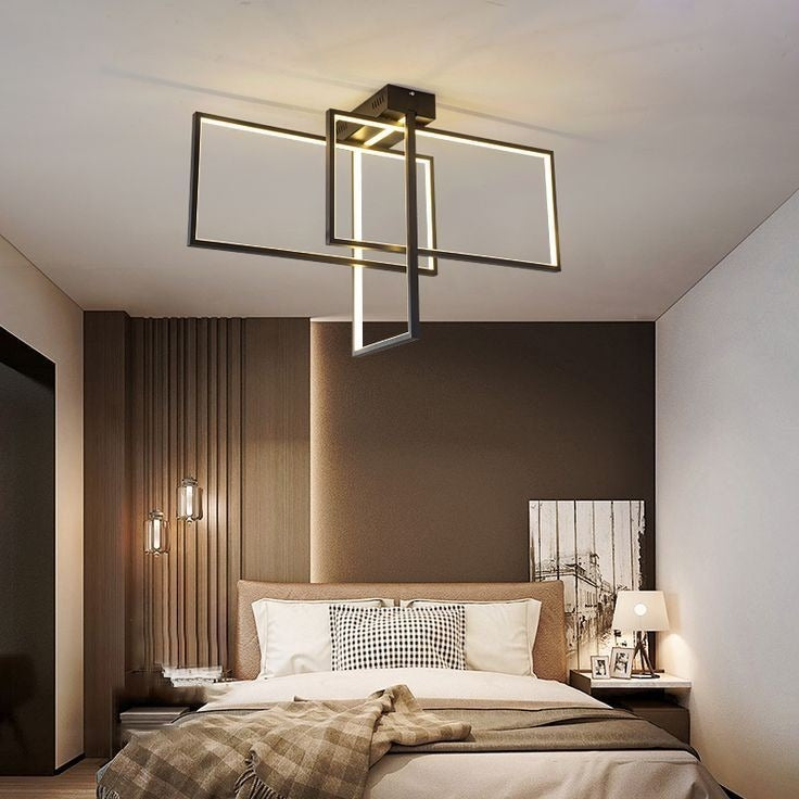 Designer Rectangular Ceiling Light with 3 in 1 CCT Remote ( (Size Customization Available)