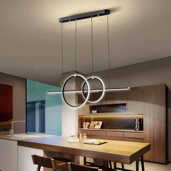 Ring-Line abstract art Pendant Light with 3 in 1 CCT Remote (Size Customization Available)