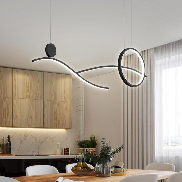 Modern art Pendant Light with 3 in 1 CCT Remote (Size Customization Available)