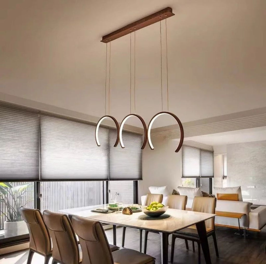 Designer semi circle shaped Pendant Light with 3 in 1 CCT Remote (Size Customization Available)