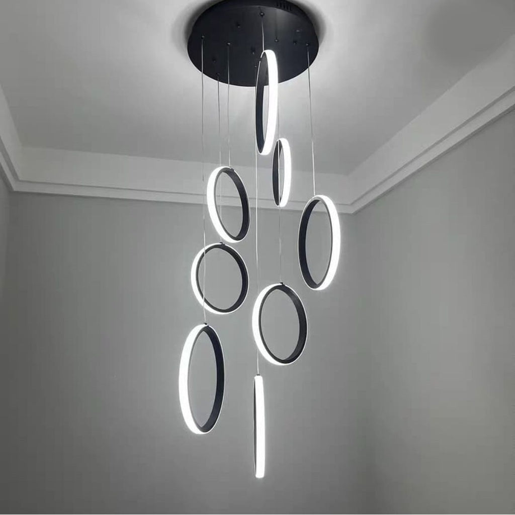 Classy and Modern Ring Chandelier Light with 3 in 1 CCT Remotet  (Size Customization Available)