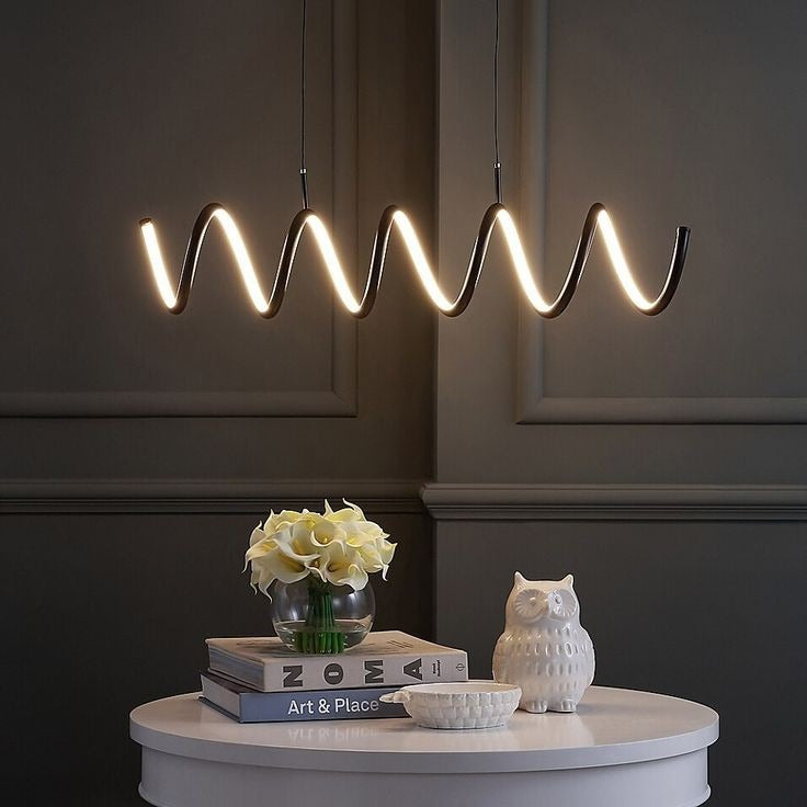 Designer Spiral Pendant Light with 3 in 1 CCT Remote (Size Customization Available)