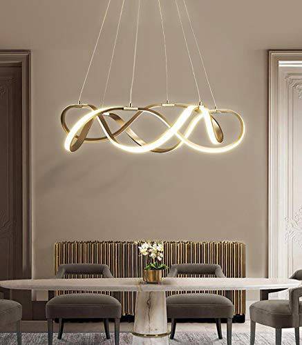 Draped Ribbon Chandelier with 3 in 1 CCT Remote (Size Customization Available)