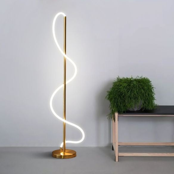 High-end Spiral LED Floor Lamp with 3 in 1 CCT Remote  (Size Customization Available)