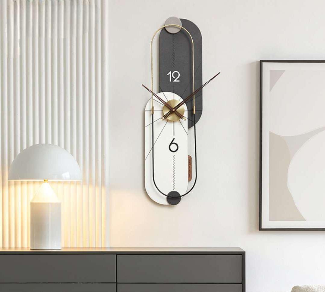 Unique capsule wall clock | black white| Customizable