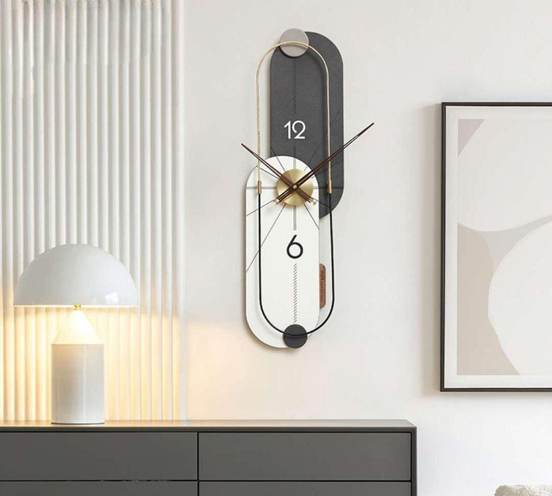 Unique capsule wall clock | black white| Customizable