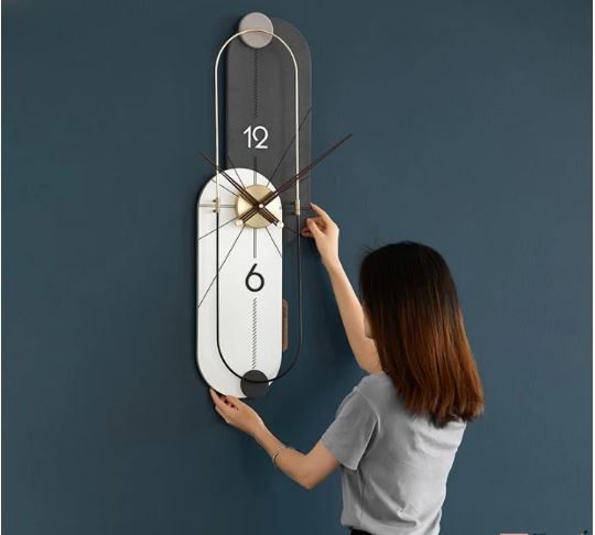 Unique capsule wall clock | black white| Customizable
