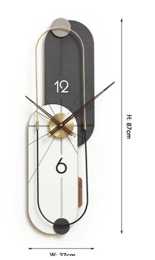 Unique capsule wall clock | black white| Customizable