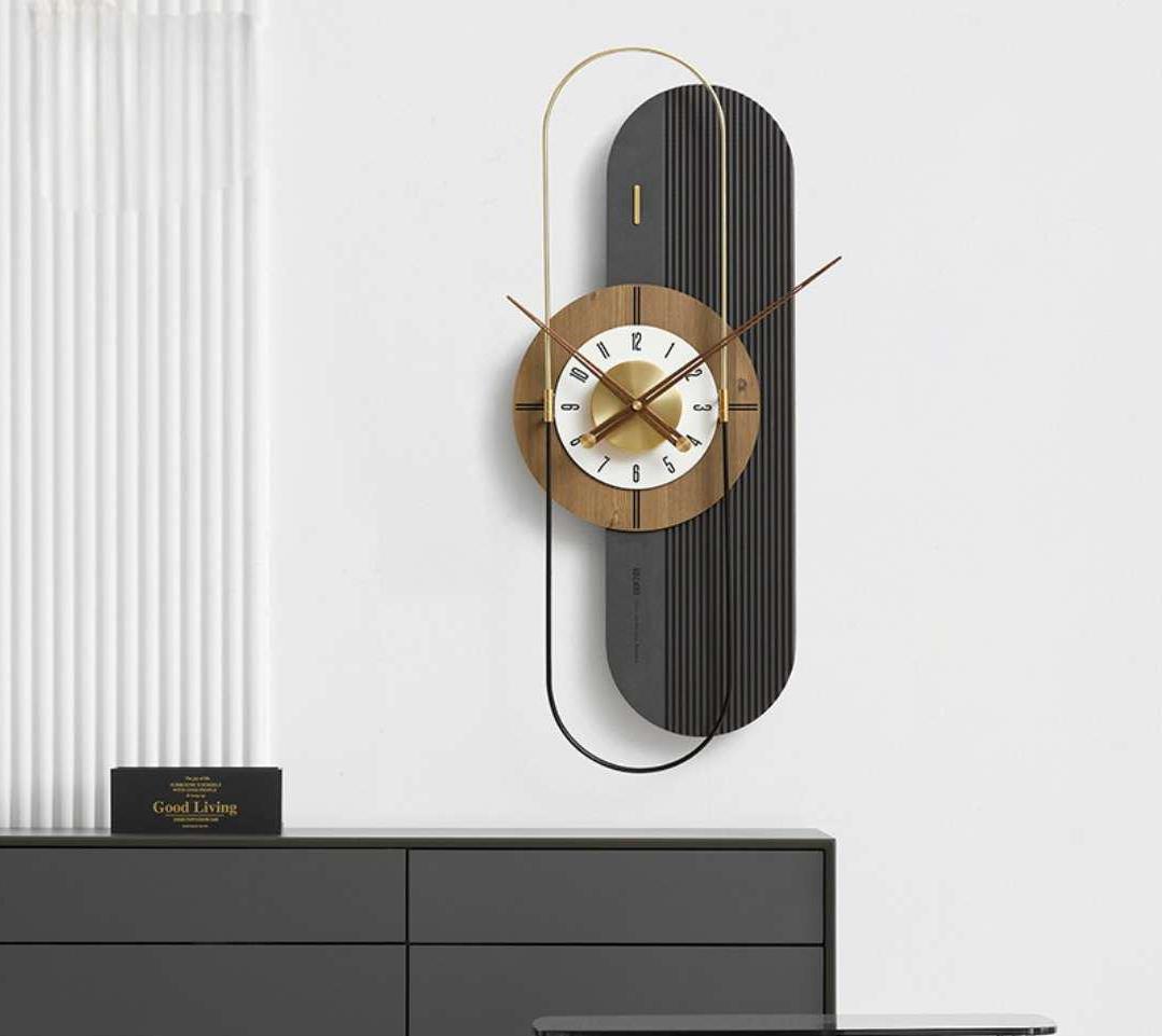 Unique capsule wall clock |copper black