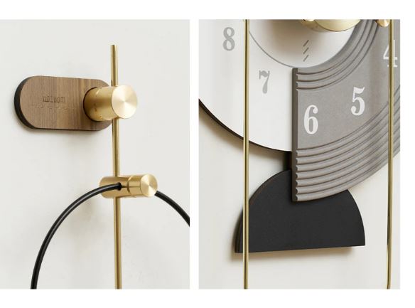 Modern style attractive wall clock | gray white copper dial