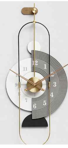 Modern style attractive wall clock | gray white copper dial
