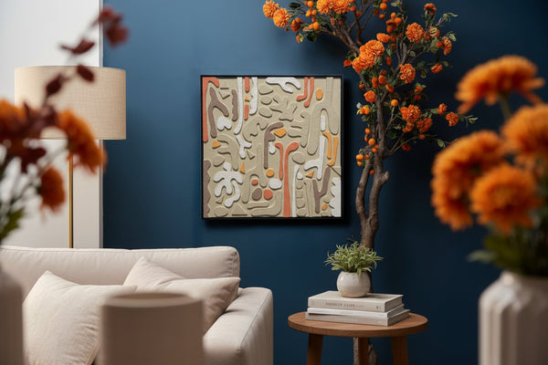 Stunning texture handmade abstract wall art for home decor|  (36x36)"|customizable