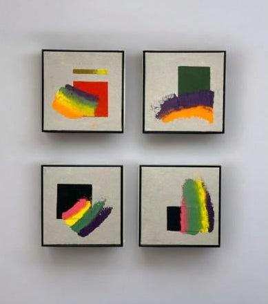 12x12 Inches(SET of 4)| Handmade 3d textured wall art for living room| Customizable