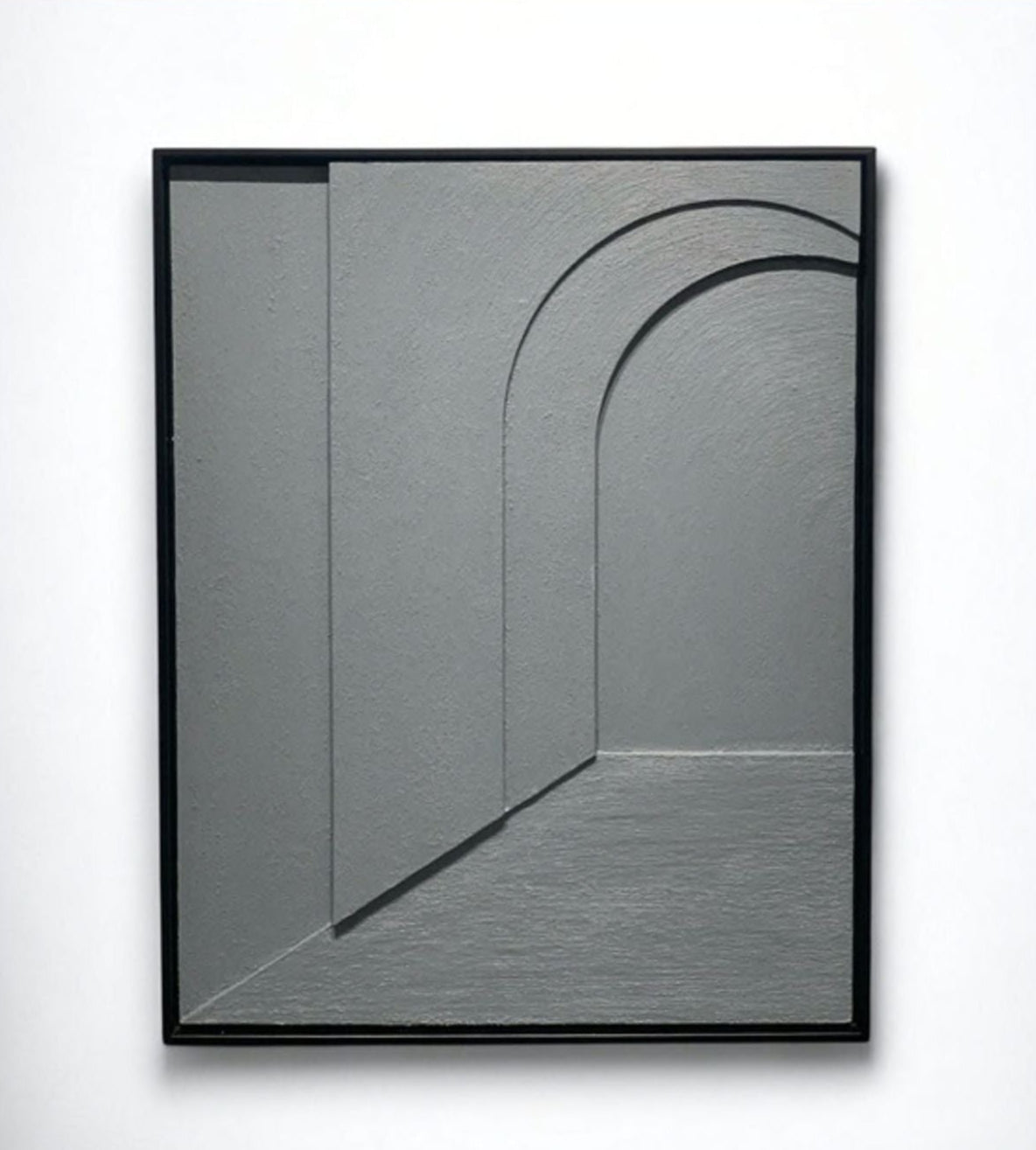 Handmade Sand texture wall art frame -grey(24x30") | customized