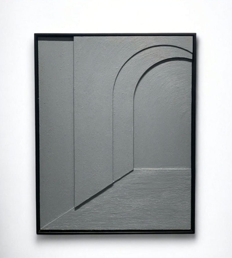 Handmade Sand texture wall art frame -grey(24x30") | customized