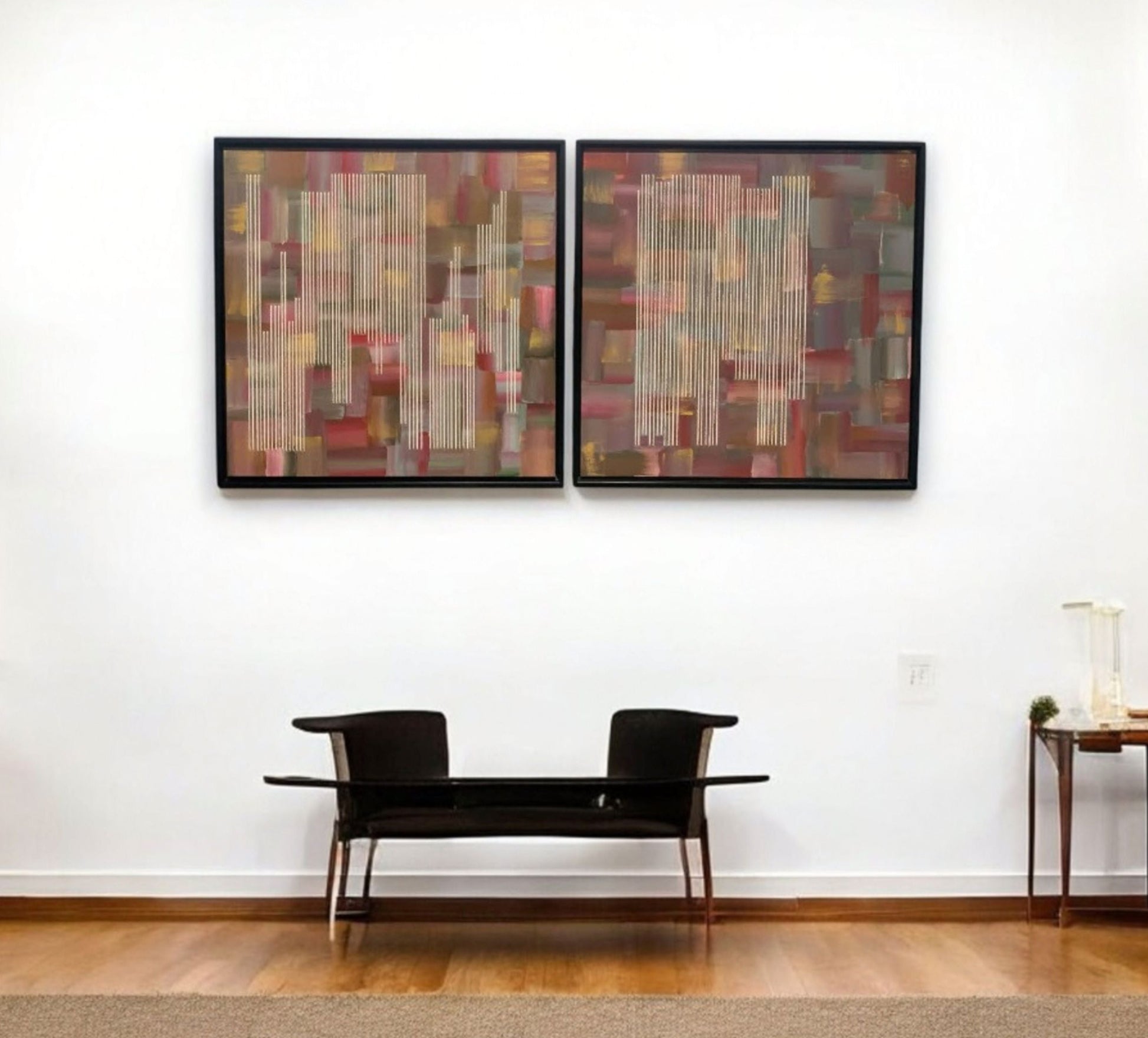 Attractive Canvas thread frame- handmade wall art for beatifull wall-set of 2-(24x24") |customizable