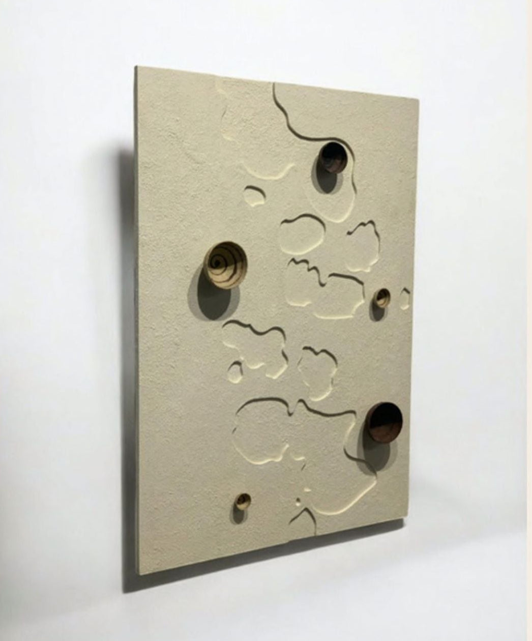 Stunning Texture Earthen Whispers Wall Art (30x42inch)  Beige-Colour |Customizalbe