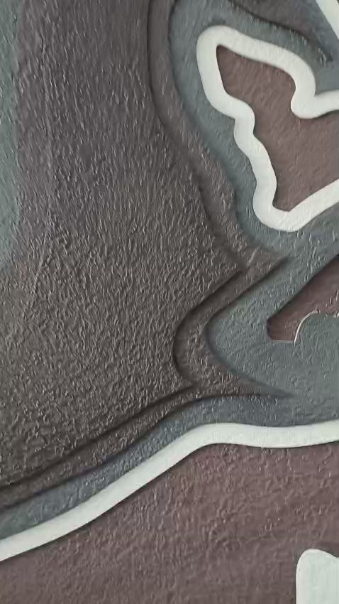 PULSE| Custom 3D Layered HDMR Abstract Wall Art (7 Layers) with Charcoal Frame|4X3 Feet