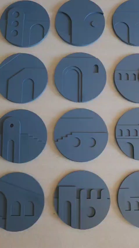 “Textured Clay Medallions – Modern Wall Decor