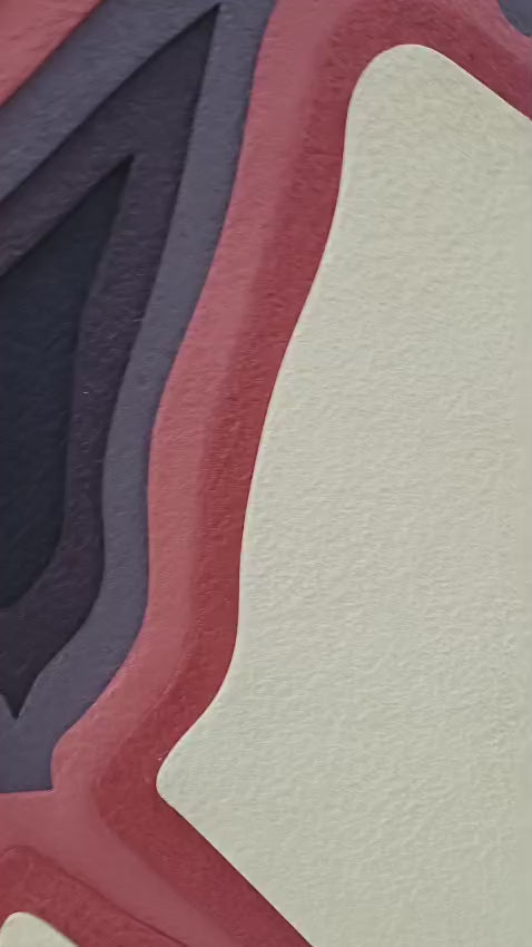 IMPACT| Custom 3D Layered HDMR Abstract Wall Art (7 Layers) with Charcoal Frame|4X3 Feet