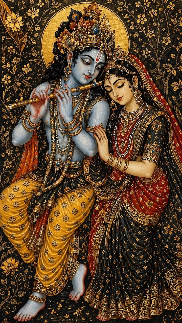 Devotional wall art| Soulful Radha-Krishna Crystal |3D LED Large wall art for home vastu
