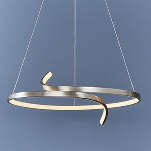 Classy Spiral-Ring Pendant Light with 3 in 1 CCT Remote  (Size Customization Available)