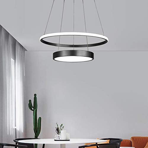 Stylish Dual Ring Pendant Light with 3 in 1 CCT Remote  (Size Customization Available)