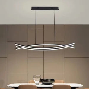 Curve Pendant Light with 3 in 1 CCT Remote (Size Customization Available)