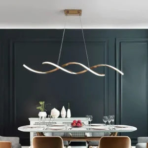 Dual Spiral Pendant Light with 3 in 1 CCT Remote (Size Customization Available)