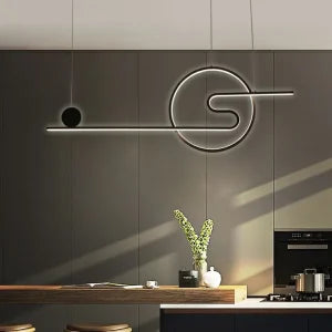 Abstract designer Spiral L.E.D Pendant Light with 3 in 1 CCT Remote (Size Customization Available)