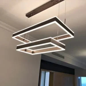 Designer Rectangular Pendant LED Light with 3 in 1 CCT Remote (Size Customization Available)