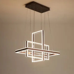 Dual-Side Rectangular Chandelier with 3 in 1 CCT Remote (Size Customization Available)