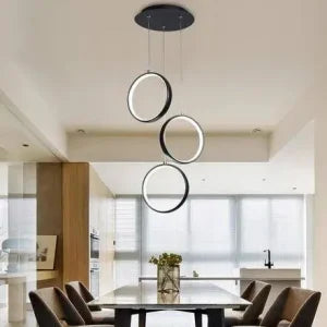 Inside Rings Chandelier Light with 3 in 1 CCT Remote (Size Customization Available)